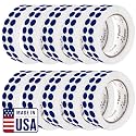 Perco Dark Blue Perforated Round Circle Dot Sticker 1/2-Inch Labels — 10 Rolls, 30,000 Stickers—Office, School for File Tabs, Inventory Coding &amp; Organized Systems, Strong Adhesive—Made in USA