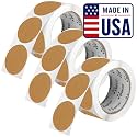 Perco Kraft Brown Perforated Round Circle Dot Sticker 2-Inch Labels — 3 Rolls, 1,500 Stickers - Natural Rustic Labels for Handmade Products, Thank You Stickers &amp; Packaging - Made in USA