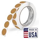 Perco Kraft Brown Round Circle Dot Sticker 1-Inch Labels with Perforation for Easy Tear-Off - 1,000 Stickers per Roll - Natural Rustic Labels for Handmade Products, Pricing &amp; Packaging - Made in USA