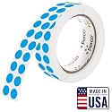 Perco Light Blue Round Circle Dot Sticker 1/2-Inch Labels with Easy-Tear Perforation, 3,000/Roll - Baby Showers, Events for Info Labels, Soft Color Coding &amp; Organization, Strong Adhesive - Made in USA