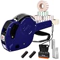 Perco Lite 1 Line Date Gun with Day of Week Labels Kit for Retail Business - Includes 1 Sleeve (7 Rolls), 1 Scraper - Preloaded Labeler Gun w 2 Ink Rollers & 1 Gun Clip