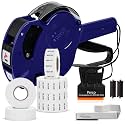Perco Lite 1 Line Date Gun Kit for Retail Business – Includes 2 White Rolls, 4 Rolls of Best By Labels, Gun Clip &amp; Ink Rollers – Pre-Loaded w Labels &amp; Ink