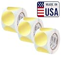 Perco Metallic Gold Perforated Round Circle Dot Sticker 4-Inch Labels — 3 Rolls, 1,200 Stickers - VIP, Reward &amp; Premium Event Signage, Gift &amp; Display Labels - Made in USA
