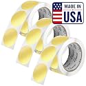Perco Metallic Gold Perforated Round Circle Dot Sticker 2-Inch Labels — 3 Rolls, 1,500 Stickers - VIP, Reward &amp; Premium Packaging Labels, High-End Branding - Made in USA