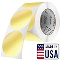 Perco Metallic Gold Round Circle Dot Sticker 3-Inch Labels with Perforation for Easy Tear-Off - 500 Stickers per Roll - VIP, Reward &amp; Premium Packaging Labels, Luxury Branding - Made in USA