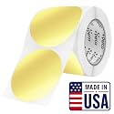 Perco Metallic Gold Round Circle Dot Sticker 4-Inch Labels with Perforation for Easy Tear-Off - 400 Stickers per Roll - VIP, Reward &amp; Premium Event Signage, Gift &amp; Display Labels - Made in USA