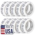 Perco Metallic Silver Perforated Round Circle Dot Sticker 1-Inch Labels — 10 Rolls, 10,000 Stickers - Asset Tags, Equipment Labels &amp; Modern Identification - Made in USA