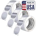 Perco Metallic Silver Perforated Round Circle Dot Sticker 2-Inch Labels — 3 Rolls, 1,500 Stickers - Asset Tags, Tech Labels &amp; Modern Product Identification - Made in USA