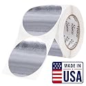 Perco Metallic Silver Round Circle Dot Sticker 4-Inch Labels with Perforation for Easy Tear-Off - 400 Stickers/Roll - VIP, Priority &amp; Modern Display Labels, Event Signage &amp; Identification-Made in USA