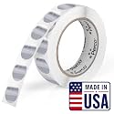 Perco Metallic Silver Round Circle Dot Sticker 1-Inch Labels with Perforation for Easy Tear-Off - 1,000 Stickers per Roll - Asset Tags, Equipment Labels &amp; Modern Identification - Made in USA