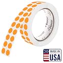 Perco Neon Orange Round Circle Dot Sticker 1/2-Inch Labels with Easy-Tear Perforation, 3,000/Roll - Events, Tasks for Priority Flags, Urgent Marking &amp; Action Labels, Strong Adhesive—Made in USA
