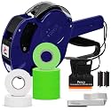 Perco Price Gun 1-Line Kit with 2 White 4 Green Rolls, Clip & Ink Rollers