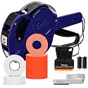 Perco Price Gun 1-Line Kit with 2 White, 4 Red Rolls, Clip & Ink Rollers