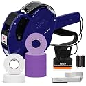 Perco Price Gun 1-Line Kit with 2 White 4 Purple Rolls, Clip & Ink Rollers