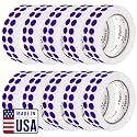 Perco Purple Perforated Round Circle Dot Sticker 1/2-Inch Labels — 10 Rolls, 30,000 Stickers - Parties, Scrapbooks for Category Coding, Crafts &amp; Creative Organization, Strong Adhesive - Made in USA