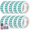 Perco Teal Perforated Round Circle Dot Sticker 1/2-Inch Labels — 10 Rolls, 30,000 Stickers - Planners, Invitations for Aesthetic Coding, Modern Organization &amp; Labeling, Strong Adhesive - Made in USA