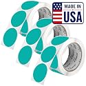 Perco Teal Perforated Round Circle Dot Sticker 2-Inch Labels — 3 Rolls, 1,500 Stickers - Product Labels, Planner Stickers &amp; Modern Organization - Made in USA