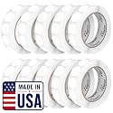 Perco White Perforated Round Circle Dot Sticker 1-Inch Labels — 10 Rolls, 10,000 Stickers—Write-On Labels for Prices, SKUs, Codes &amp; Small Item Tagging, Strong Adhesive—Made in USA