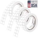 Perco White Perforated Round Circle Dot Sticker 1/2-Inch Labels — 3 Rolls, 9,000 Stickers - Pricing, Barcodes, Labeling for Write-On Dots, SKUs, Dates &amp; Small Item Tags, Strong Adhesive—Made in USA