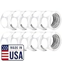 Perco White Perforated Round Circle Dot Sticker 2-Inch Labels — 10 Rolls, 5,000 Stickers - Printable Labels for Logos, Pricing, Barcodes &amp; Product Info - Made in USA