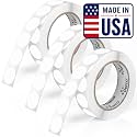 Perco White Perforated Round Circle Dot Sticker 1-Inch Labels — 3 Rolls, 3,000 Stickers—Write-On Labels for Prices, SKUs, Codes &amp; Small Item Tagging, Strong Adhesive—Made in USA