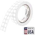 Perco White Round Circle Dot Sticker 1/2-Inch Labels with Easy-Tear Perforation, 3,000/Roll - Pricing, Barcodes, Labeling for Write-On Dots, SKUs, Dates &amp; Small Item Tags, Strong Adhesive—Made in USA