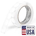 Perco White Round Circle Dot Sticker 1-Inch Labels with Perforation for Easy Tear-Off, 1,000 Stickers per Roll—Write-On Labels for Prices, SKUs, Codes &amp; Small Item Tagging, Strong Adhesive—Made in USA