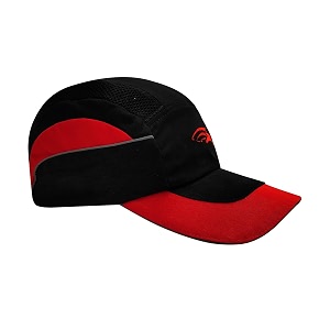 perf unisex safety bump cap long peak black red  ce certified