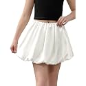 Perfashion Girls Bubble Skirt Metallic Puff Balloon Cute Mini Skorts Dance Outfits with Shorts 4-13Y