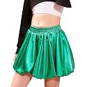 Perfashion Girls Bubble Skirt Metallic Puff Balloon Cute Mini Skorts Dance Outfits with Shorts 4-13Y