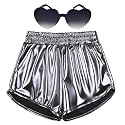 Perfashion Girls Metallic Shorts Shiny Hot Short Sparkly Party Pants &amp;Sunglasses