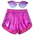 Perfashion Girls Metallic Shorts Shiny Hot Short Sparkly Party Pants &amp;Sunglasses