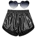 Perfashion Girls Metallic Shorts Shiny Hot Short Sparkly Party Pants &amp;Sunglasses