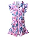 Perfashion Swimwear Cover Up for Girls Terry Swim Cover Ups Hooded Kids Zip-up Cover-ups