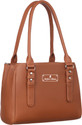 Perfect Choice Women Tan Handbag