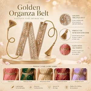 Perfect Golden Vaddanam and Kamarbandh Womens