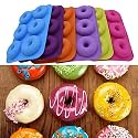 Perfect Pricee Silicone 6 Cavity Donut Shaped Baking All Purpose Mold (Output Weight Approx : 70 Grams)