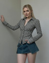 PERFECT PRODUCTIONS Women Striped Formal Grey Shirt