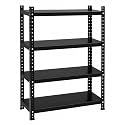 Perfect Rack 4 Shelf Multipurpose Steel Storage Rack for Home, Kitchen, Bedroom, Office &amp; Store | Heavy Duty Metal Shelving Unit | 36 Inch Height x 24 Inch Length x 12 Inch Widthcover (black)