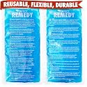 Perfect Remedy 2-Pack Gel Ice Packs for Injuries - Reusable, Soft & Flexible Hot & Cold Compress, Soothing Aid for Sprains, Strains, Soreness conditions, Alternative to Hot Water Bottles (Blue, Large)