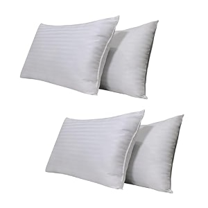 perfect sleeper 16x24 inches bed pillows for sleeping standard size 4 pack hypoallergenic pillow for side and back sleeper soft hotel pillows set of 4 microfiber pillow-white