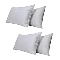 Perfect Sleeper 16x24 Inches Bed Pillows for Sleeping Standard Size 4 Pack, Hypoallergenic Pillow for Side and Back Sleeper, Soft Hotel Pillows Set of 4, Microfiber Pillow-White