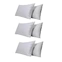 Perfect Sleeper 16x24 Inches Bed Pillows for Sleeping Standard Size 6 Pack, Hypoallergenic Pillow for Side and Back Sleeper, Soft Hotel Pillows Set of 6, Microfiber Pillow-White