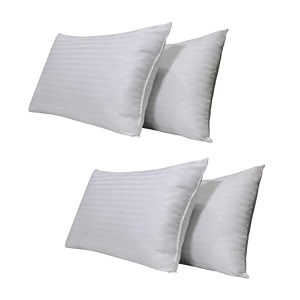 perfect sleeper 17x27 inches bed pillows for sleeping standard size 4 pack hypoallergenic pillow for side and back sleeper soft hotel pillows set of 4 microfiber pillow-white