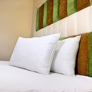 perfect sleeper 17x27 inches bed pillows for sleeping standard size 2 pack hypoallergenic pillow for side and back sleeper soft hotel pillows set of 2 microfiber pillow-white