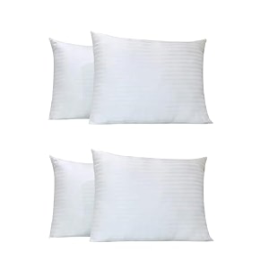 perfect sleeper 20x30 inches bed pillows for sleeping queen size 4 pack hypoallergenic pillow for side and back sleeper soft hotel pillows set of 4 microfiber pillow-white