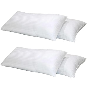 perfect sleeper 20x36 inches bed pillows for sleeping king size 4 pack hypoallergenic pillow for side and back sleeper soft hotel pillows set of 4 microfiber pillow-white