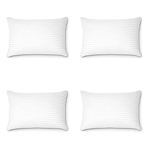 perfect sleeper rectangular 12x18 inches cushion set of 4 amanat microfiber hotel quality premium fibre soft cushion pillow filler - white