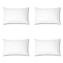Perfect Sleeper Rectangular 12x18 Inches Cushion, Set of 4, Amanat Microfiber Hotel Quality Premium Fibre Soft Cushion, Pillow Filler - White