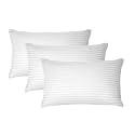 Perfect Sleeper Rectangular 12X20 Inches Cushion, Set of 3, Amanat Microfiber Hotel Quality Premium Fibre Soft Cushion, Pillow Filler, White